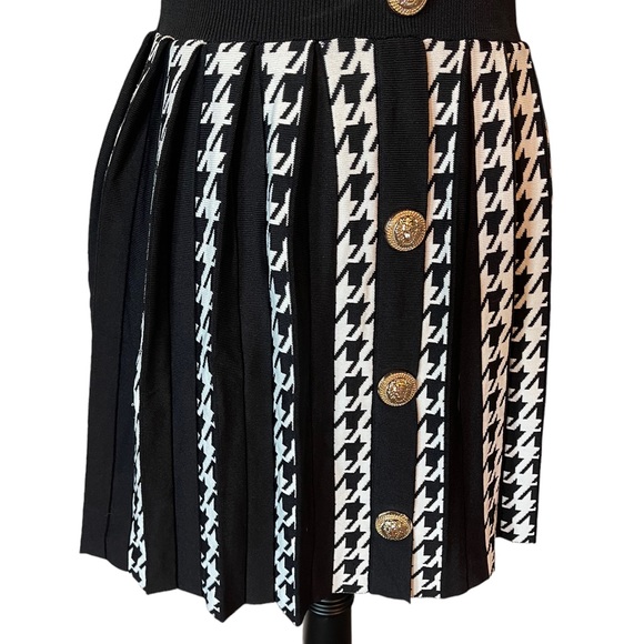 Black & White Houndstooth Knit Dress The Kiny - Picture 6 of 9